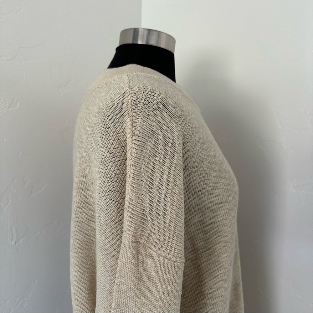 Free People Beach Tan Knit Oversize Sweater Size M - Picture 5 of 11